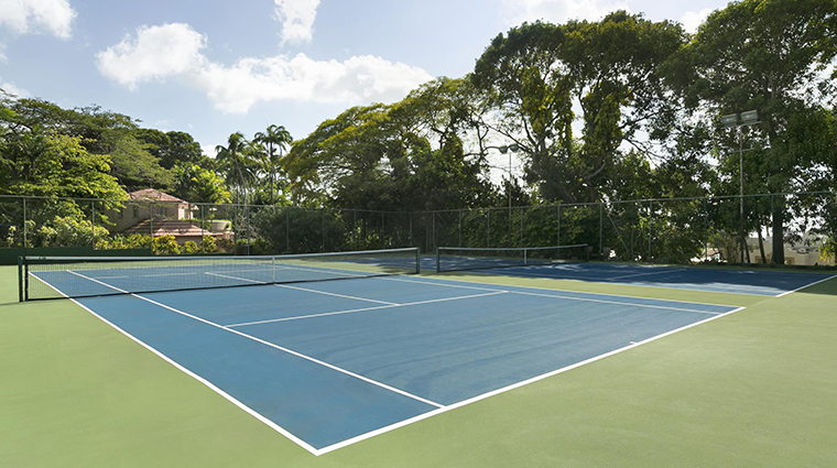 fairmont royal pavilion barbados tennis courts