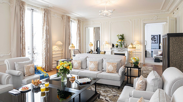 hotel barriere le fouquets paris arc de triomphe signature suite sitting room hotel new