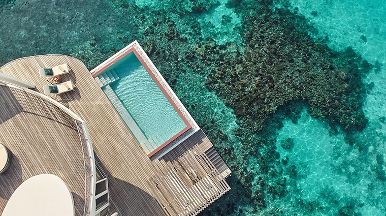 Jumeirah Maldives Olhahali Island Sunset Water Villa Aerial View