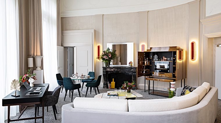 sofitel le scribe paris opera living room opera suite