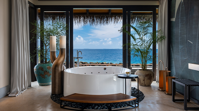 velaa private island romantic pool bathroom